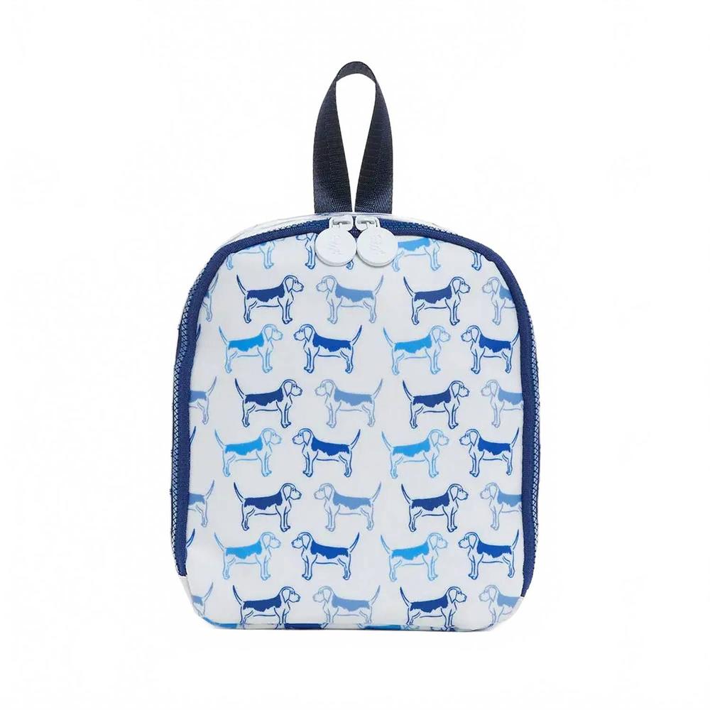 NEW TRVL DESIGN boys' bring it lunch bag in puppy love blue